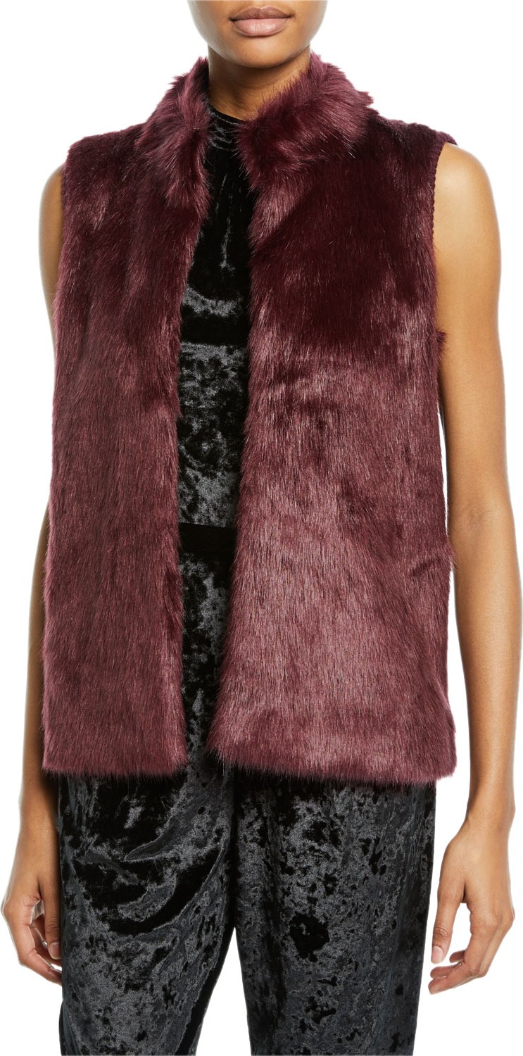 MICHAEL MICHAEL KORS Sweater-Back Faux-Fur Vest