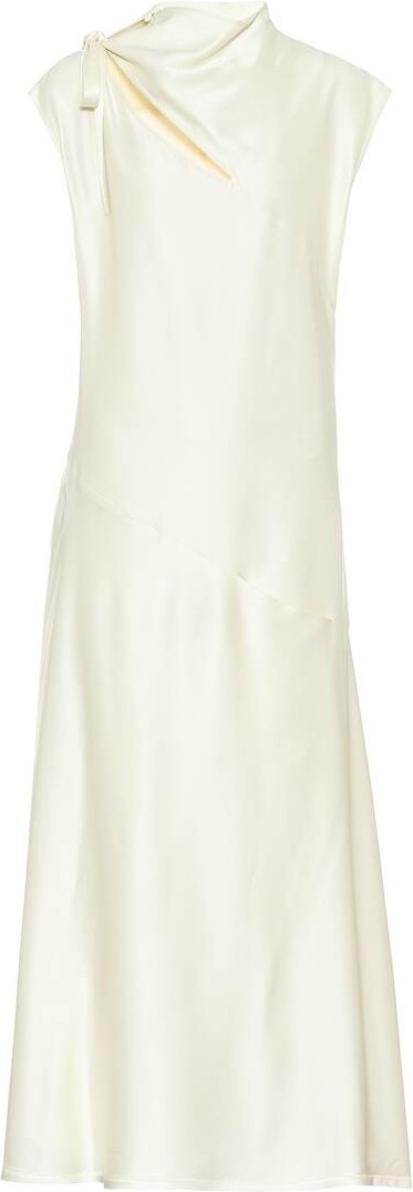 Jil Sander Satin midi dress