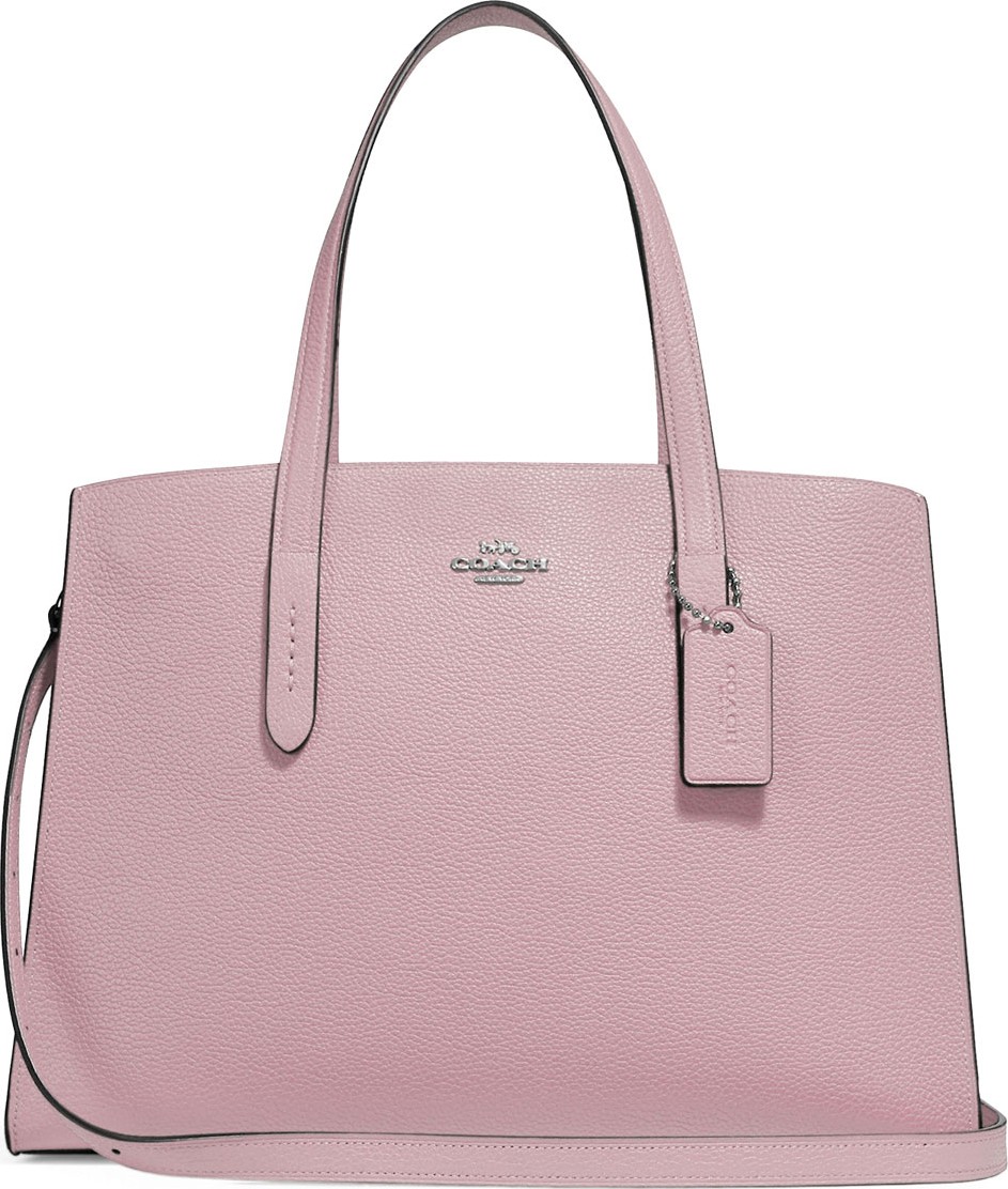 COACH 1941 Charlie Polished Pebbled Leather Carryall Tote Bag