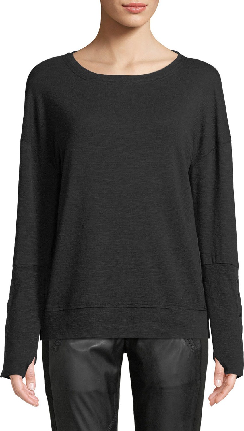 Blanc Noir Marin Crewneck Pullover Sweatshirt