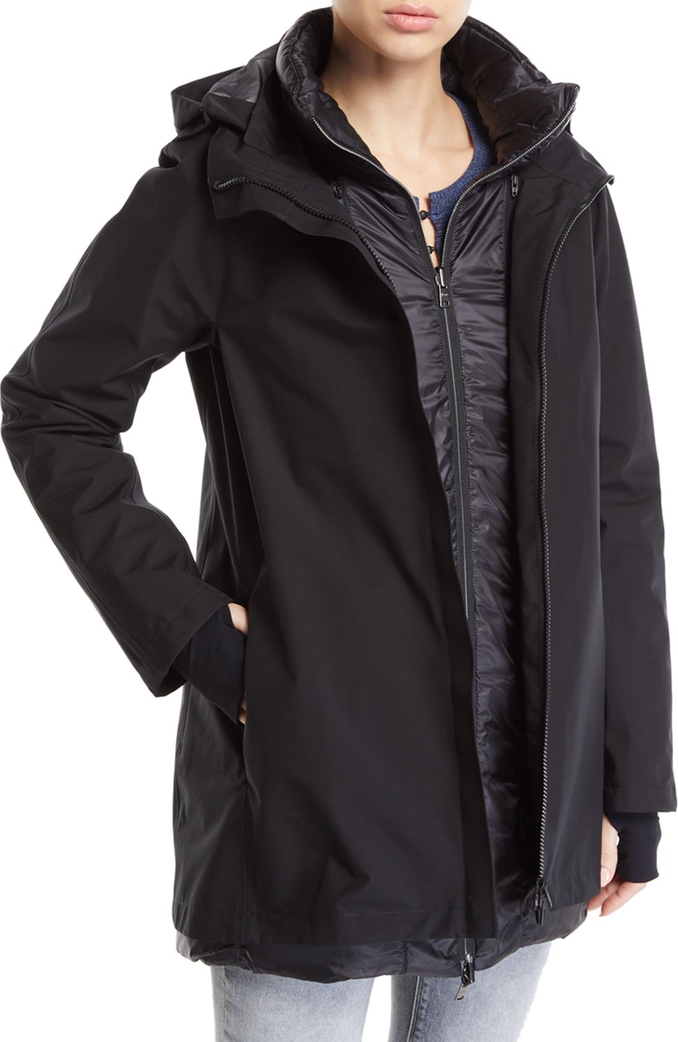 Herno 3-in-1 Padded Rain Coat w/ Hood