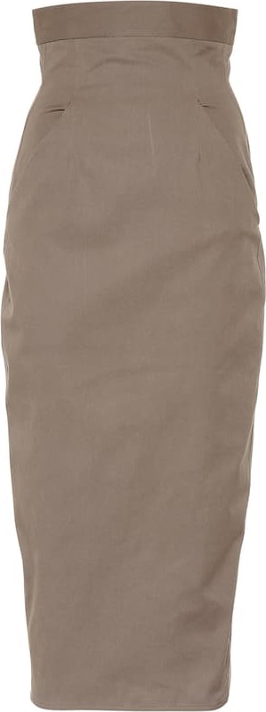 Rick Owens Cotton midi skirt