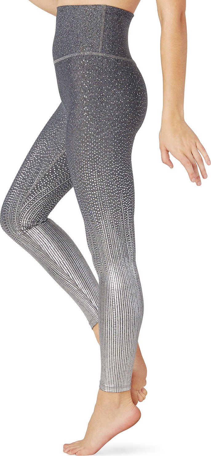Beyond Yoga Drip Dot Metallic High-Waist Midi Leggings