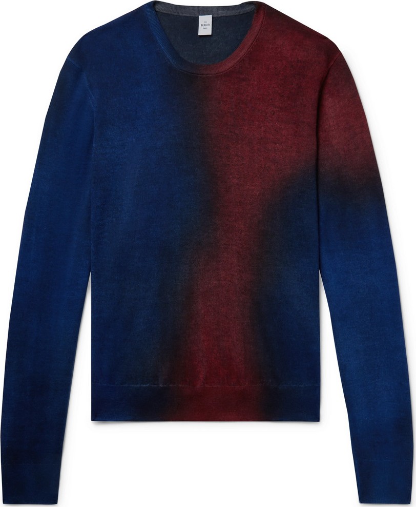 Berluti Slim-Fit Ombré Cashmere and Silk-Blend Sweater