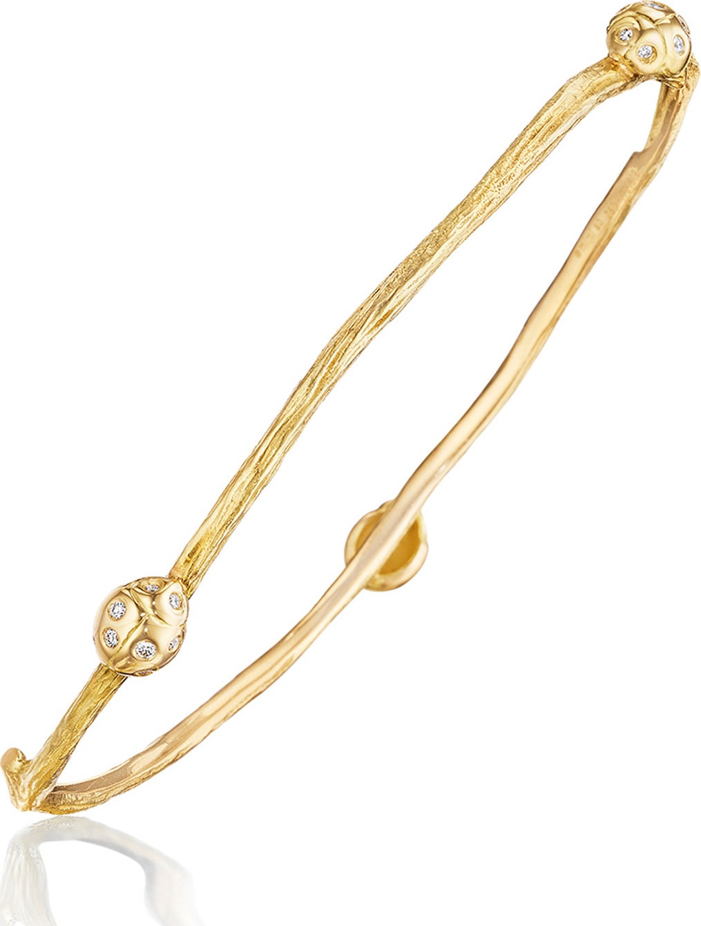 Mimi So Wonderland 18K Gold Ladybug Bracelet with Diamonds