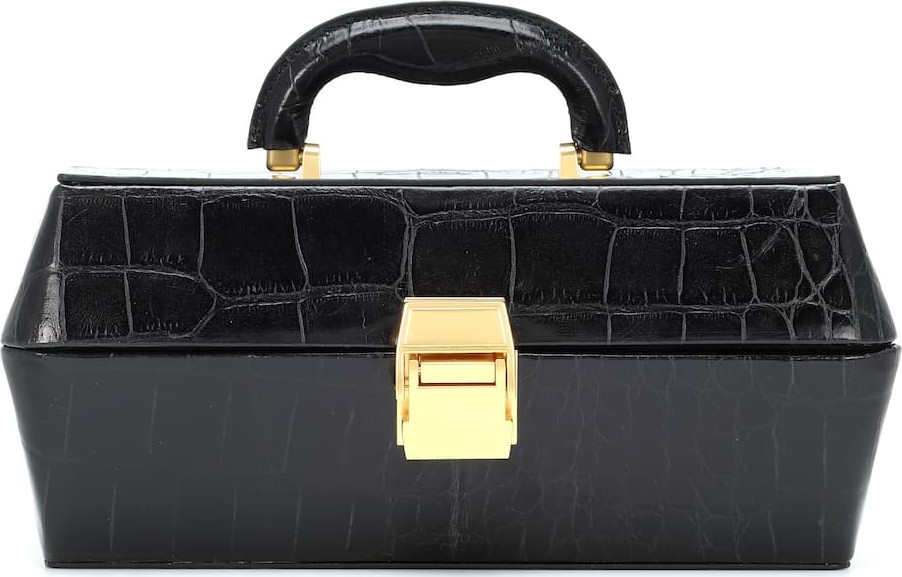 Staud Lincoln embossed leather tote