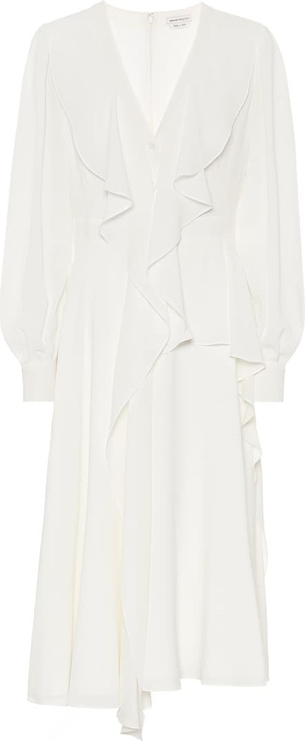 Alexander McQueen Ruffled silk dress
