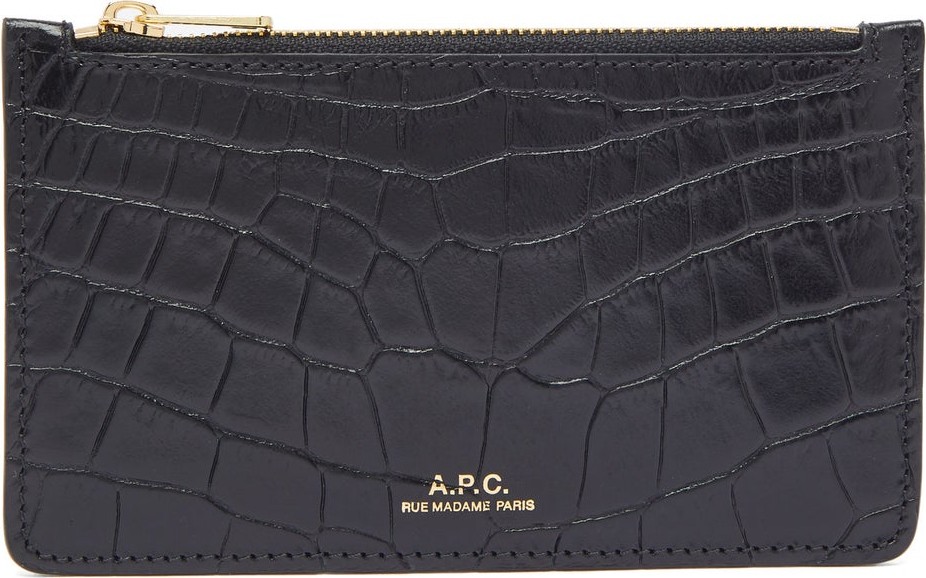 A.P.C. Willow crocodile-embossed leather wallet