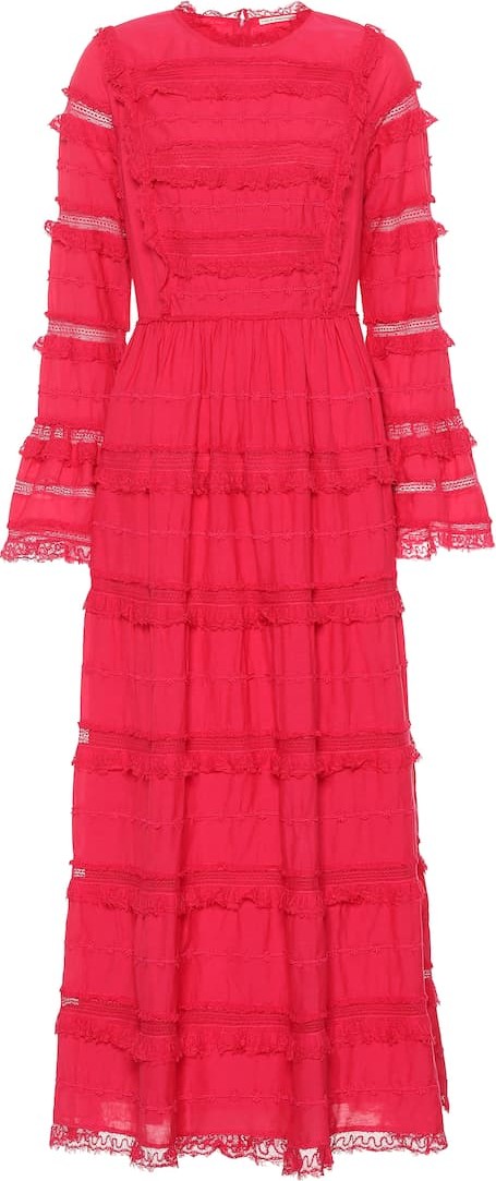 Ulla Johnson Cerise cotton-blend midi dress