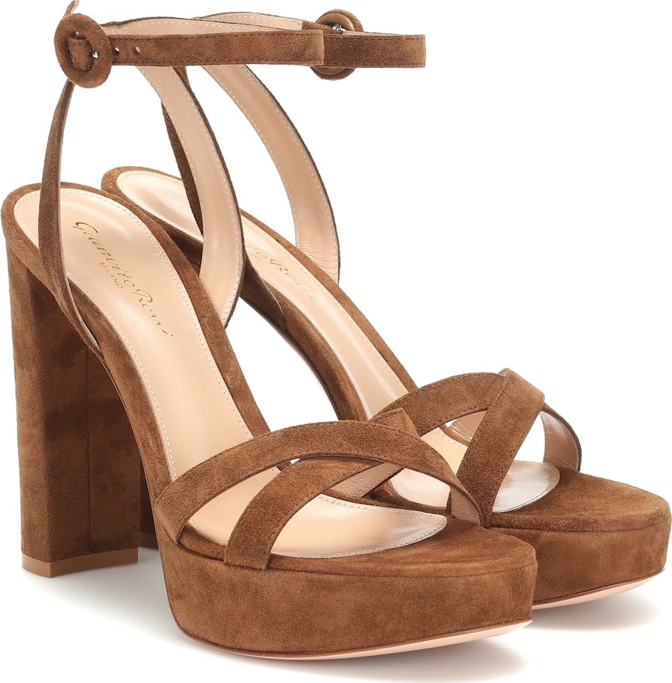 Gianvito Rossi Poppy 85 suede platform sandals
