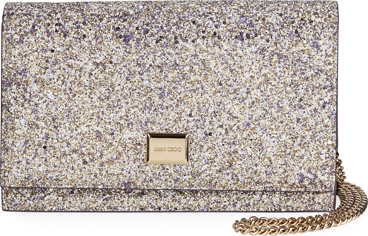 Jimmy Choo Lizzie Textured Glitter Shoulder Bag
