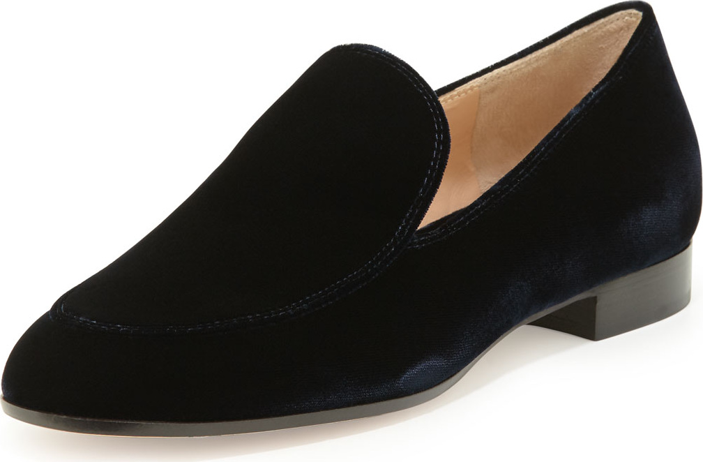 Gianvito Rossi Suede Smoking Slipper