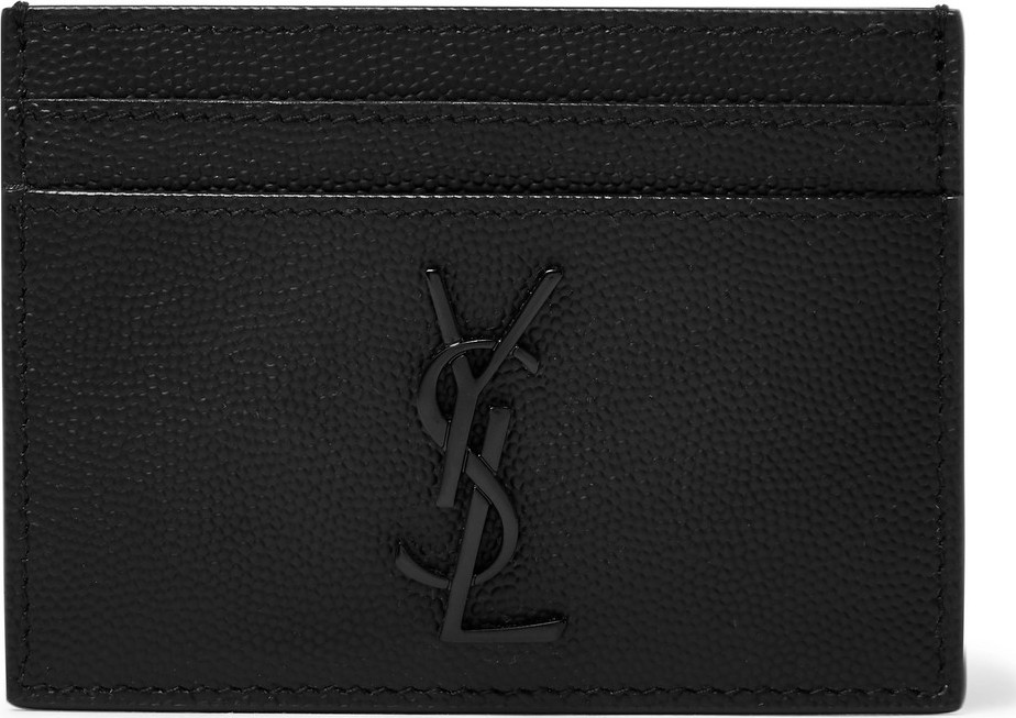 Saint Laurent Pebble-Grain Leather Cardholder