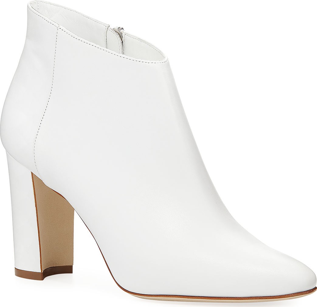 Manolo Blahnik Brusta Metallic Leather Bootie