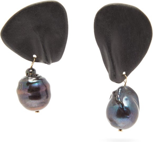 Completedworks Table Talk pearl & 14kt gold-vermeil earrings