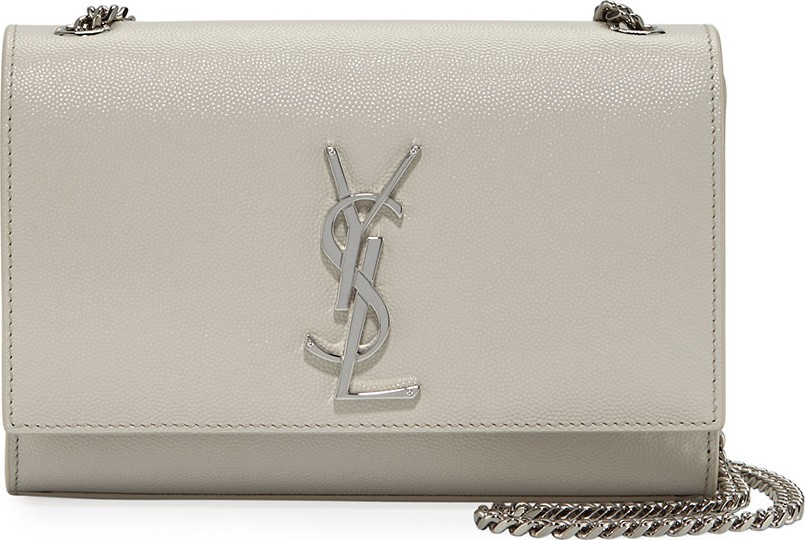 Saint Laurent Kate Monogram YSL Medium Grain Leather Wallet on Chain