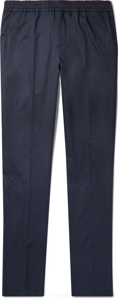 Loro Piana Stretch-Cotton Twill Drawstring Trousers