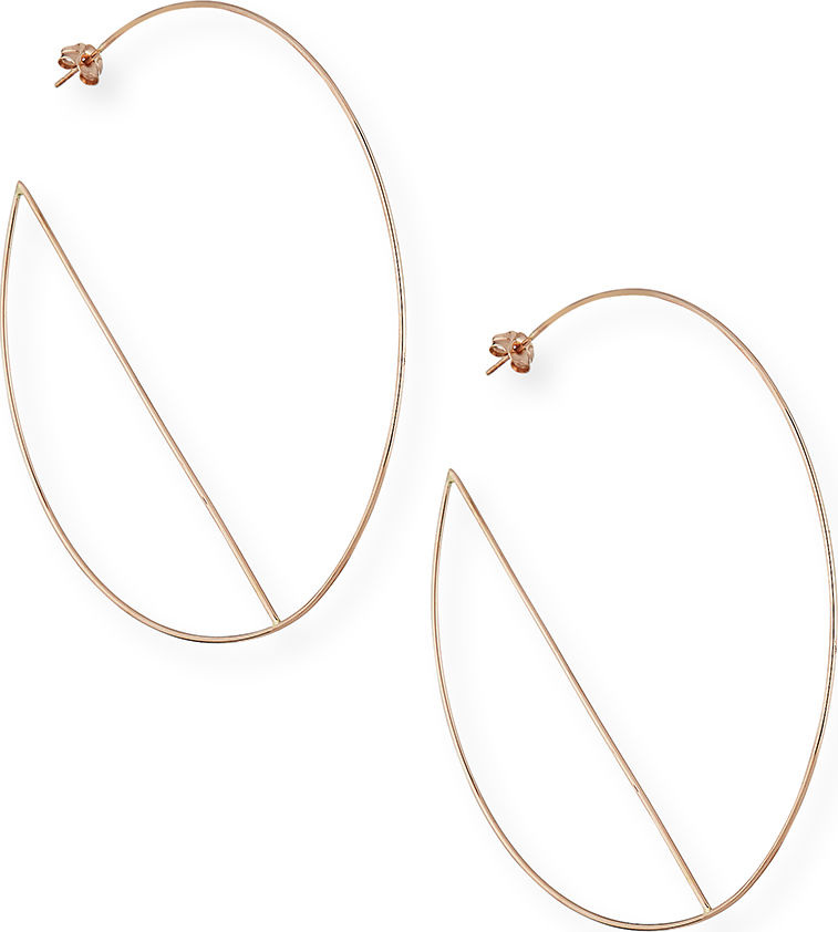 Lana 14k Diagonal Wire Hoop Earrings