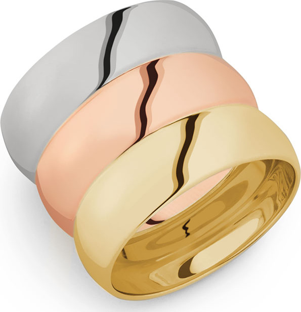 Lana 14k Tricolor Gold Bubble Ring