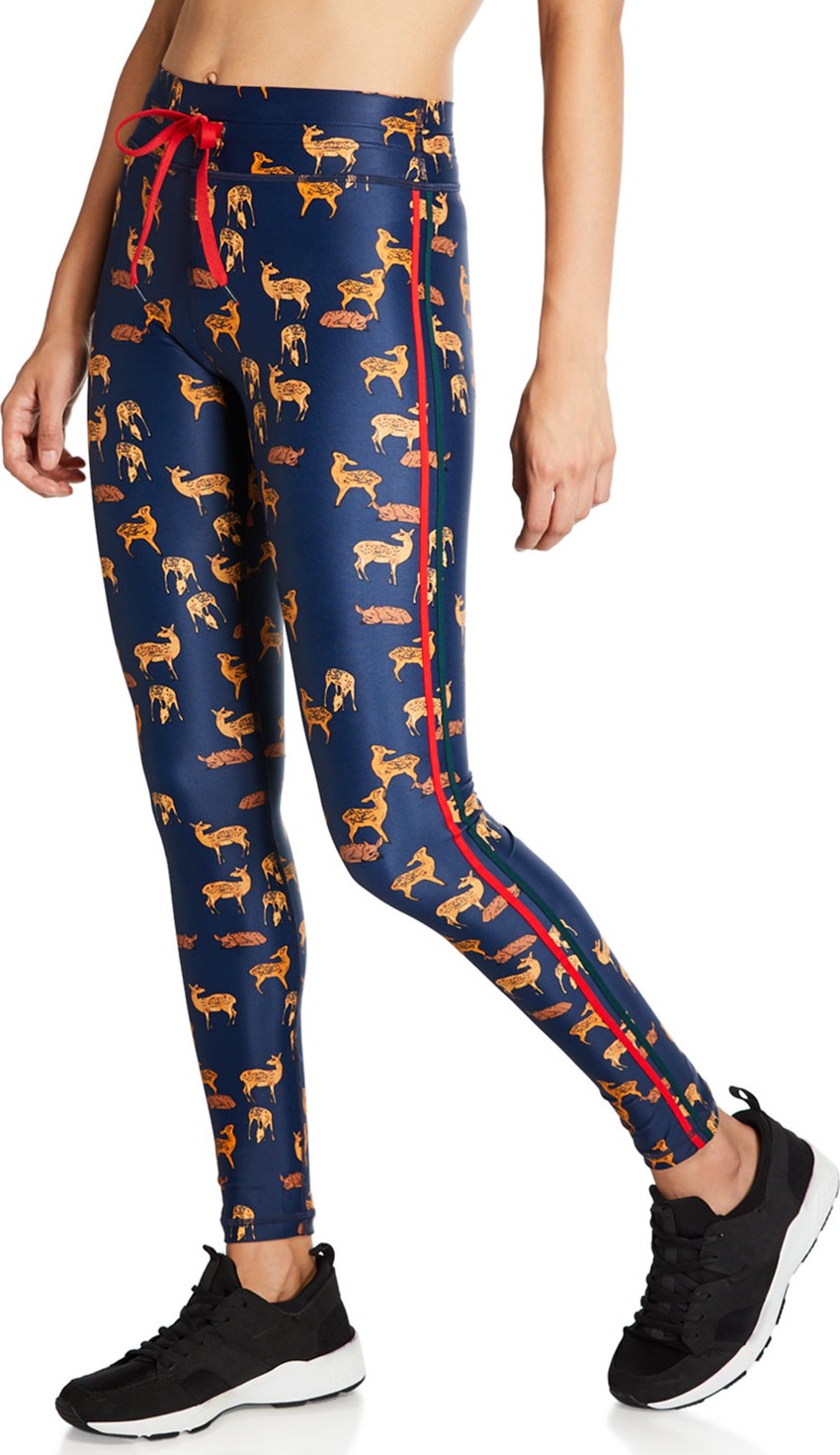 The Upside Deer-Print Drawstring Yoga Pants