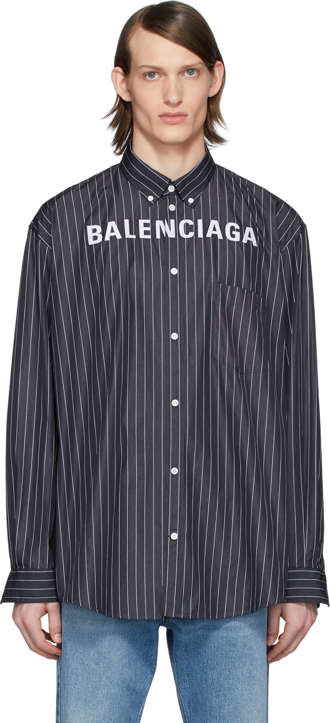 Balenciaga Black Chest Logo Shirt