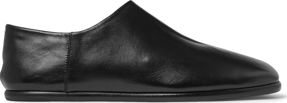 Maison Margiela Tabi Collapsible-Heel Split-Toe Leather Loafers