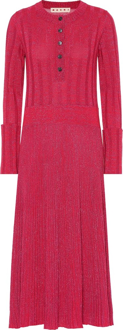 Marni Wool-blend midi dress