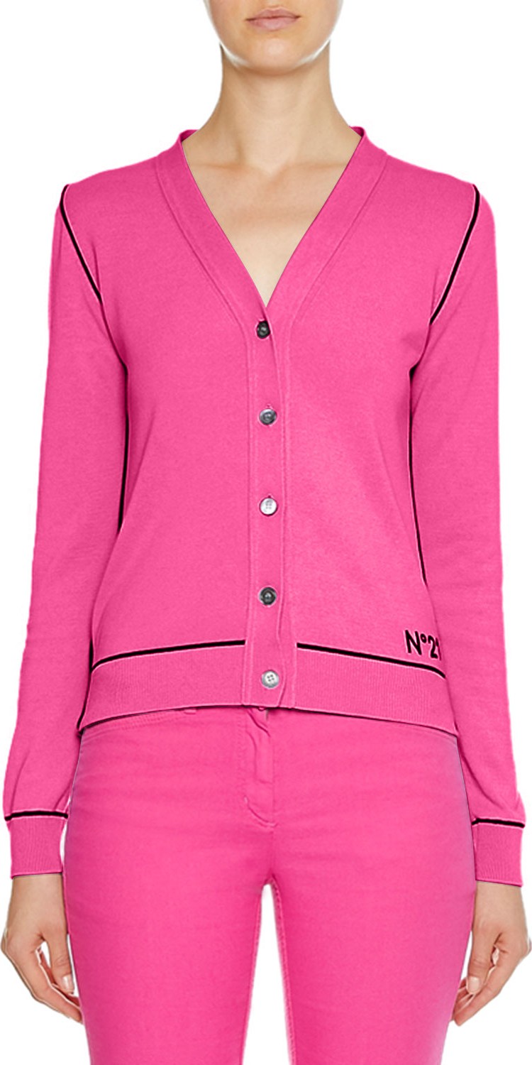 Nº21 V-Neck Button-Front Cotton Cardigan