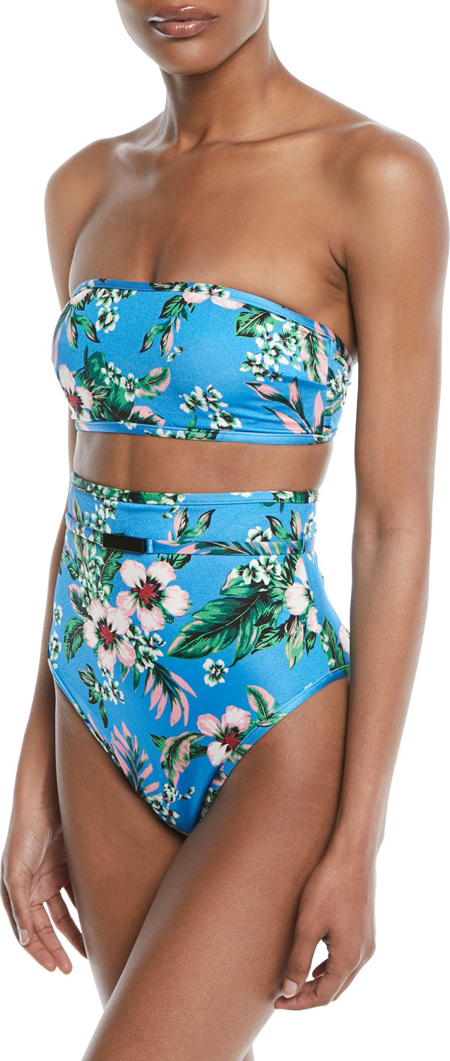 DIANE von FURSTENBERG Floral-Print Straight Bandeau Swim Top