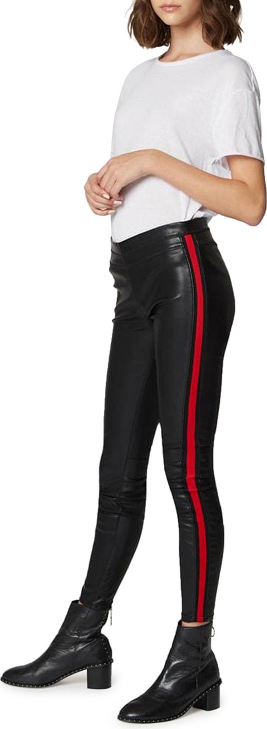 BLANKNYC Vegan Leather Pull-On Leggings with Side Stripes