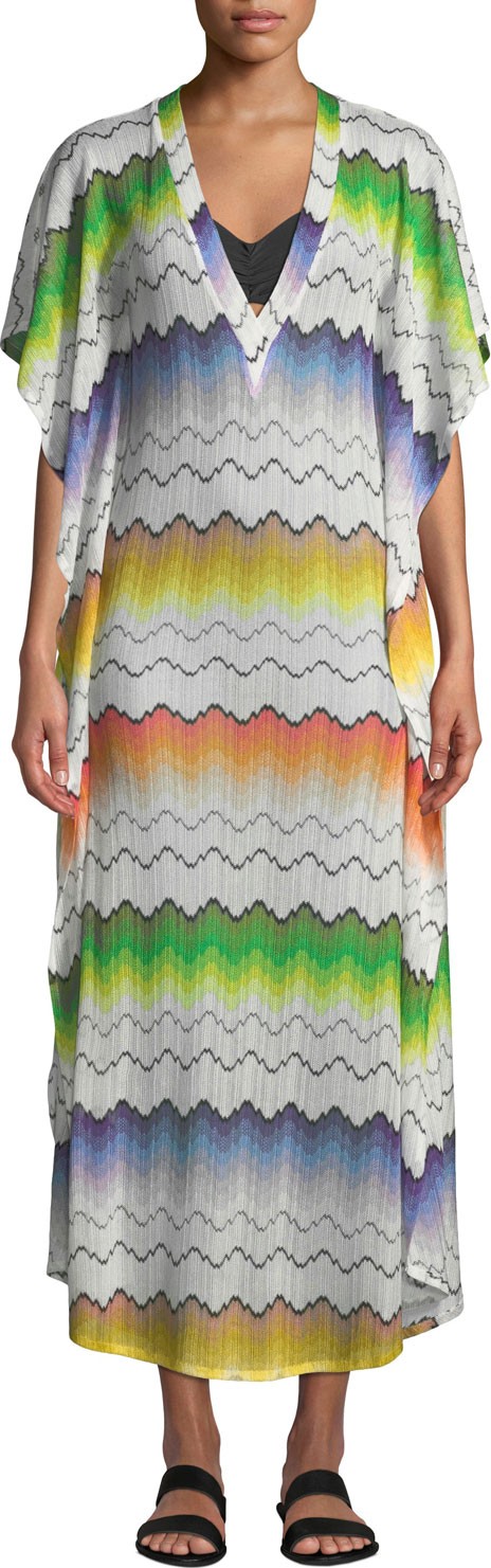 Missoni Printed V-Neck Long Coverup Tunic