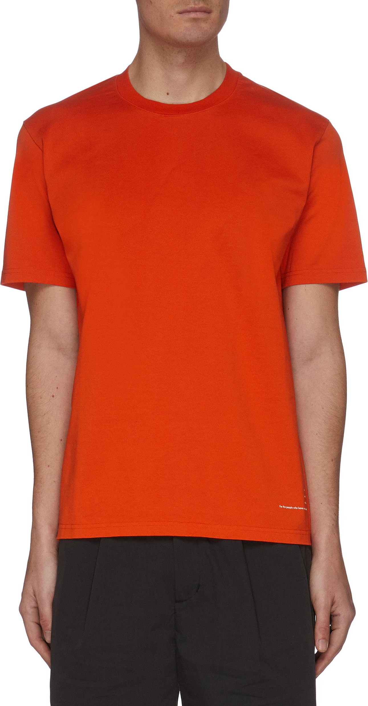 ATTACHMENT Slogan Print Hem T-shirt