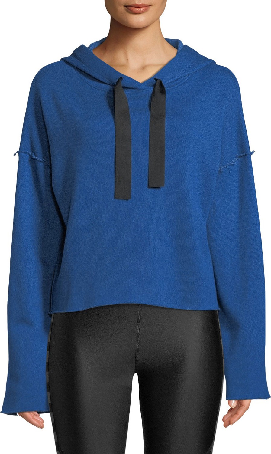 ALALA Stance Raw-Edge Cropped Hoodie