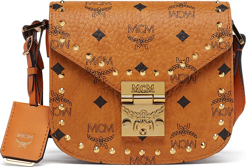 MCM Patricia Studded Outline Shoulder Bag