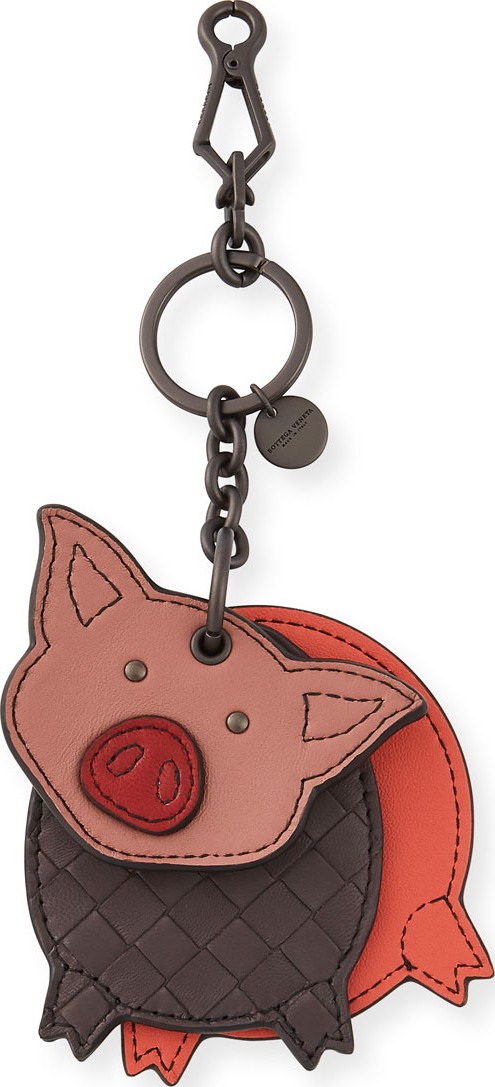 Bottega Veneta Leather Pig Key Chain