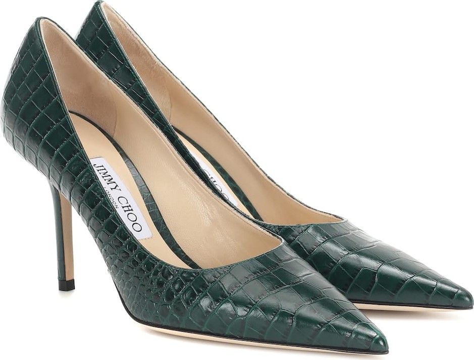 Jimmy Choo Love 85 croc-effect leather pumps