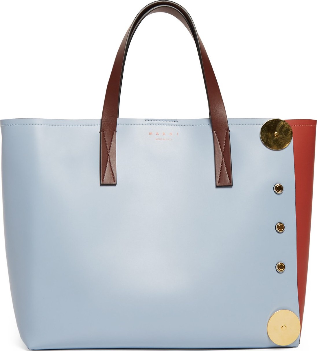 Marni Punch contrast-panel leather tote