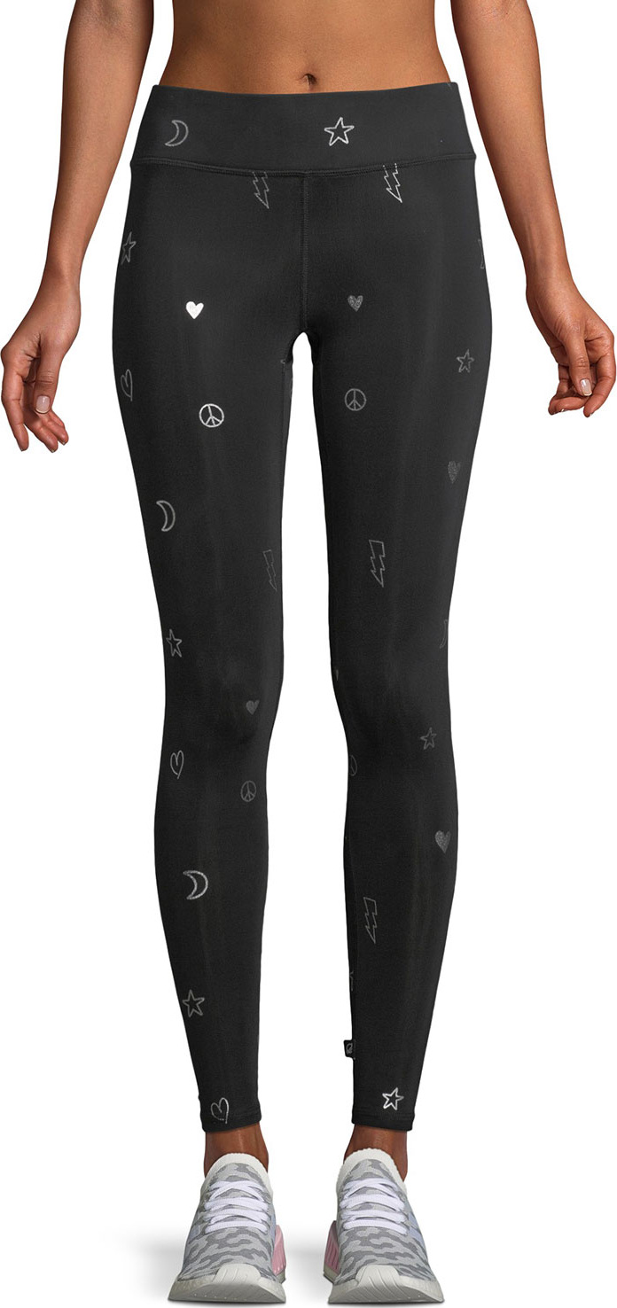 Terez Foil Tall Band Full-Length Performance Leggings