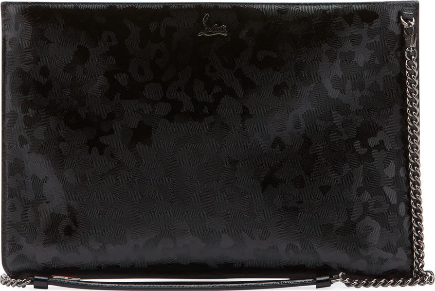 Christian Louboutin Loubi Patent Panthera Clutch Bag