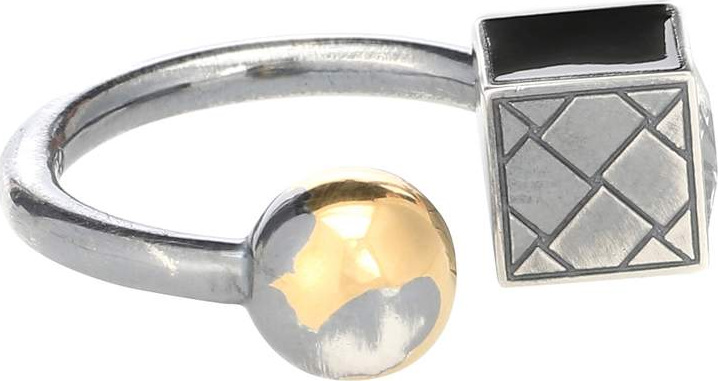 Bottega Veneta Silver and cubic zirconia ring