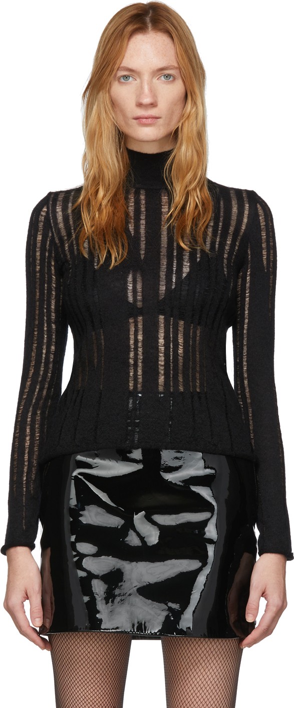 Saint Laurent Black Rib Sweater