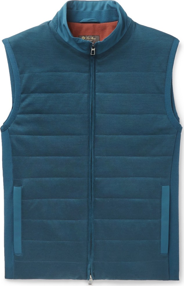 Loro Piana Storm System Quilted Shell and Virgin Wool Gilet