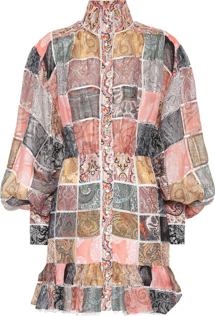 Zimmermann Ninety-Six linen and silk minidress