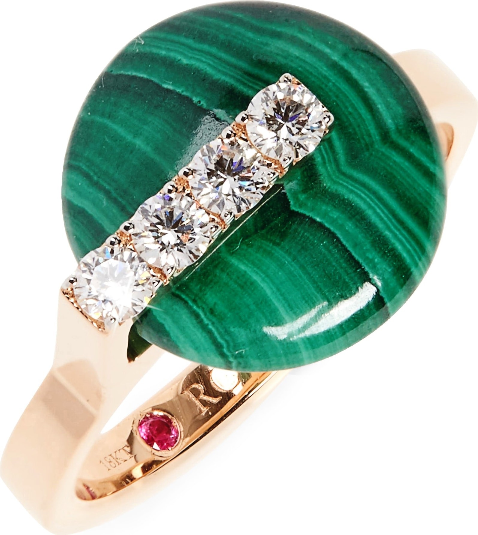 Roberto Coin Jade Diamond Ring