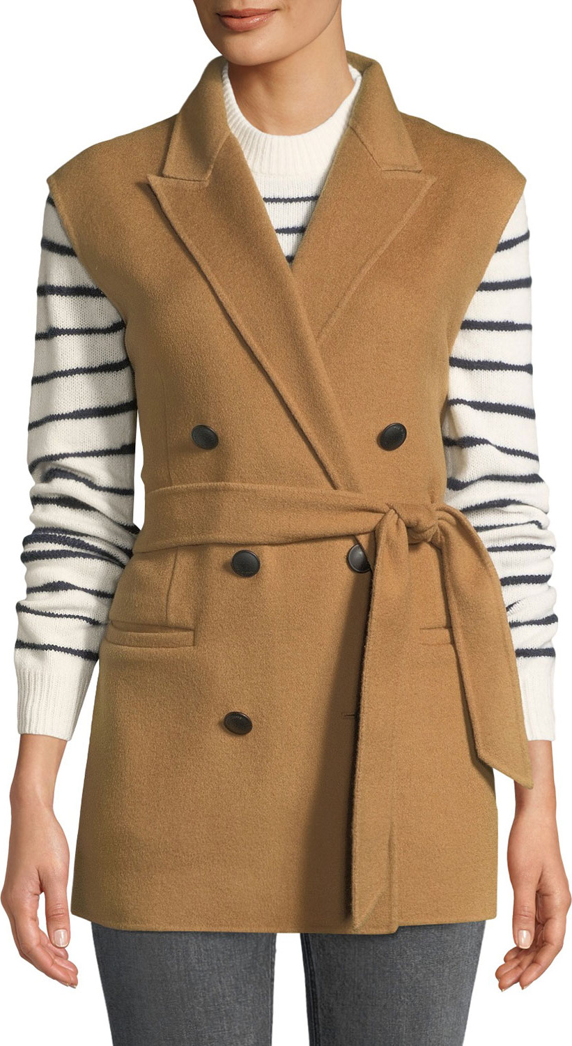 Rag & Bone Pearson Belted Wool Double-Breasted Vest