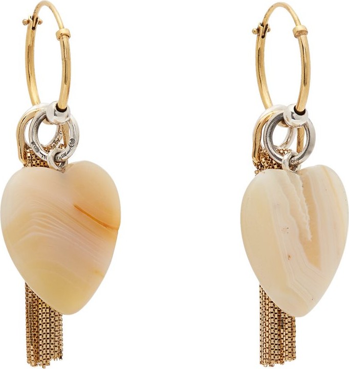 Bottega Veneta 18kt gold-plated hoop and drop earrings