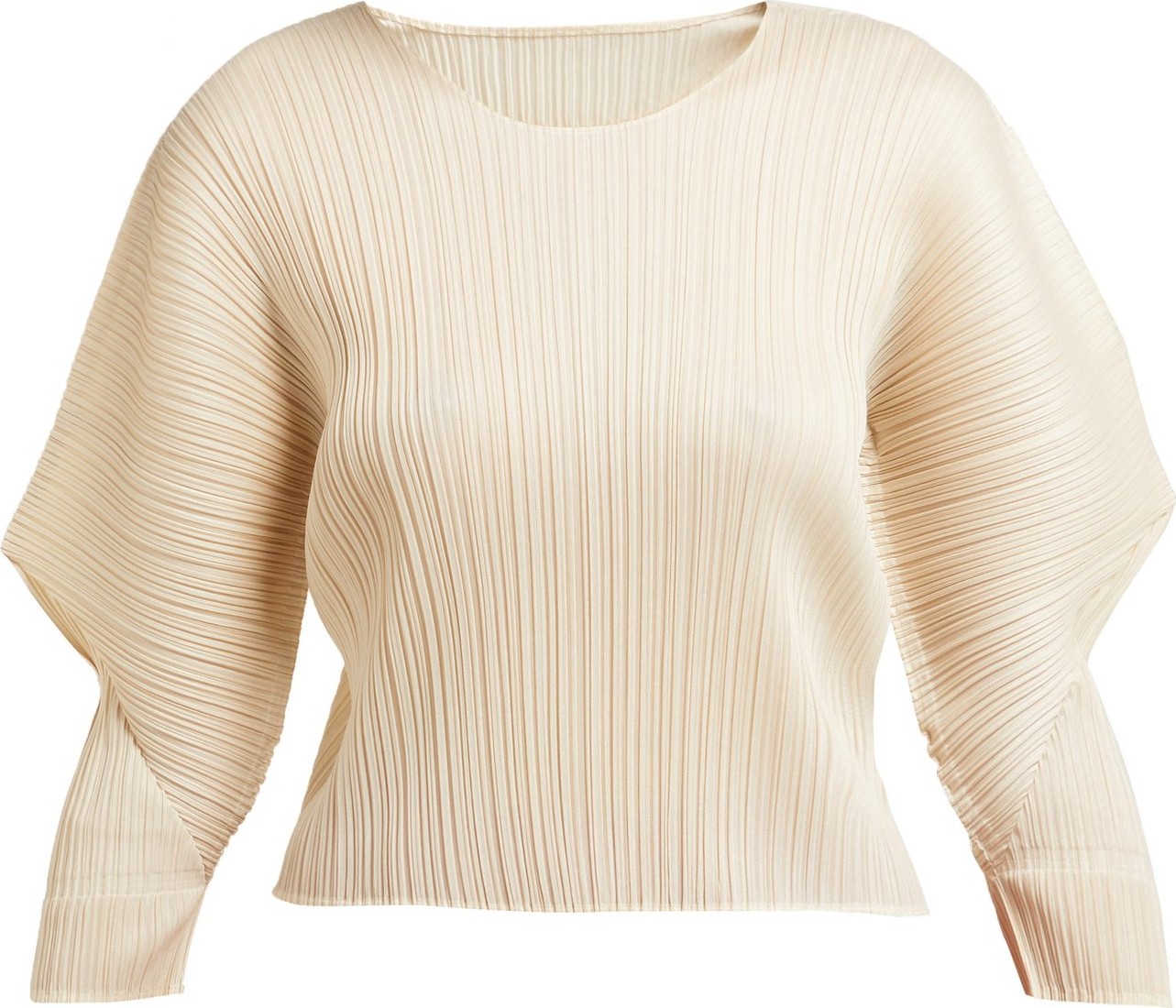 Pleats Please By Issey Miyake Voluminous sleeve pleated top