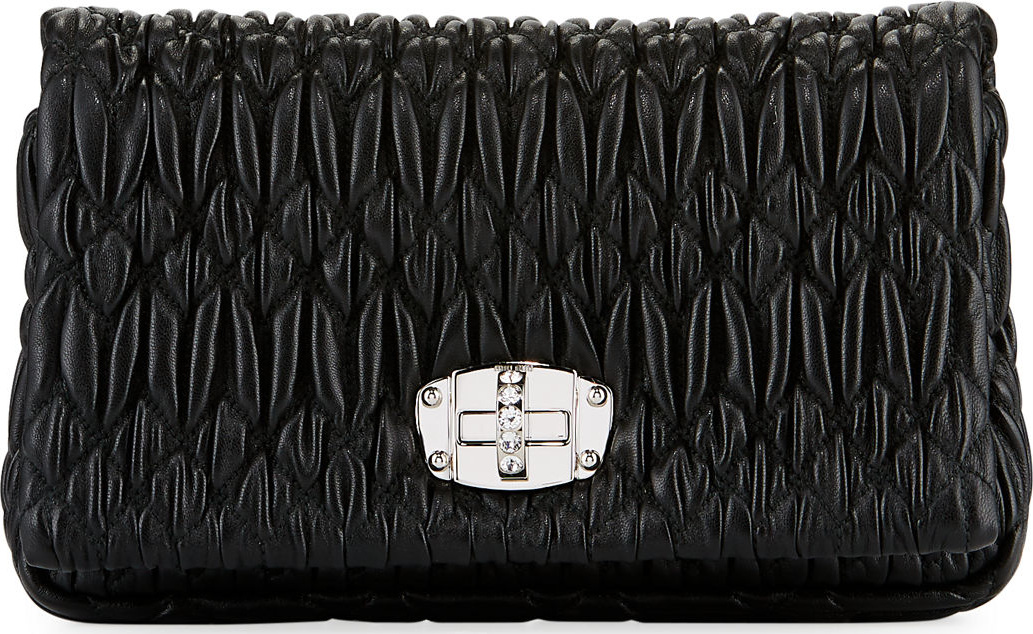 Miu Miu Matelassé Flowers Shoulder Bag