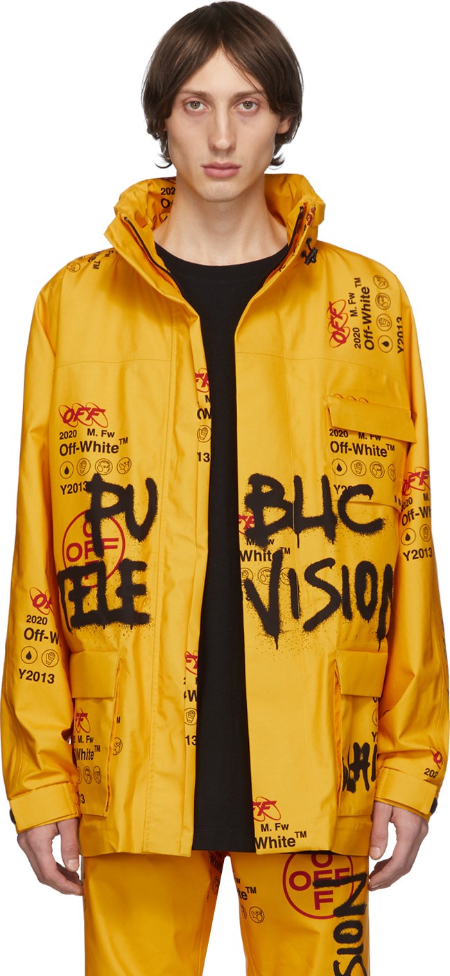 Off White Yellow Ski Jacket