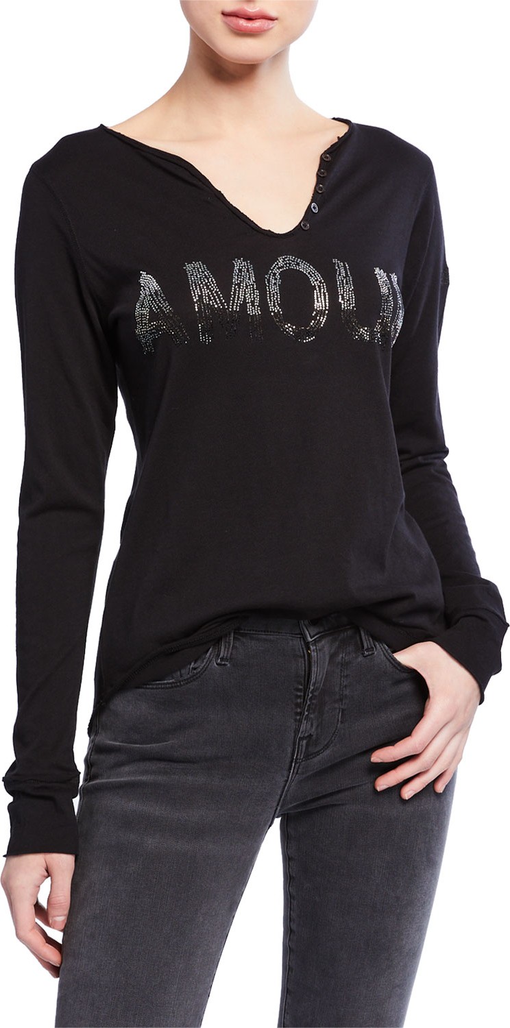 Zadig & Voltaire Tunisien Amour Long-Sleeve T-Shirt
